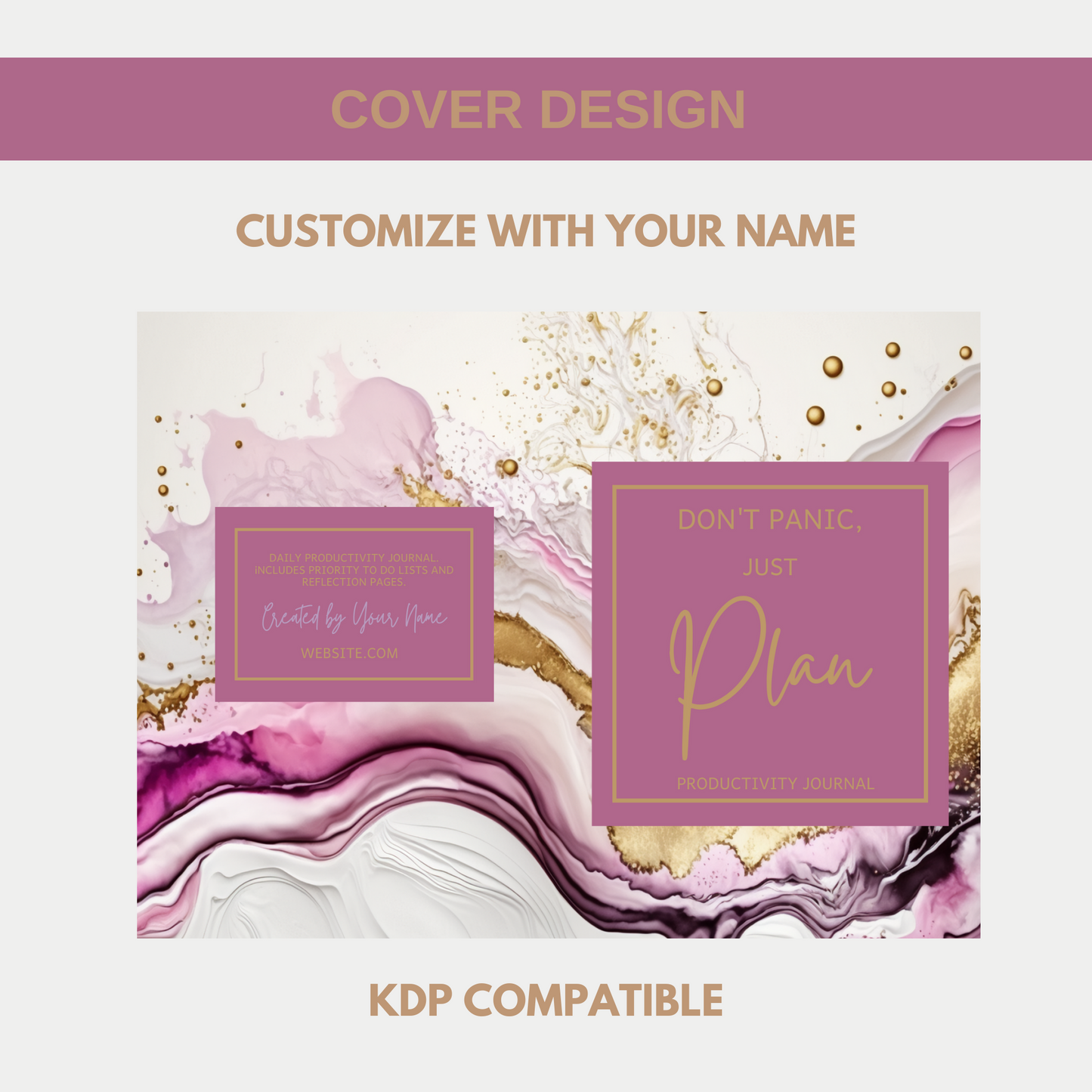 Don't Panic Just Plan Productivity Journal for KDP (Amazon)