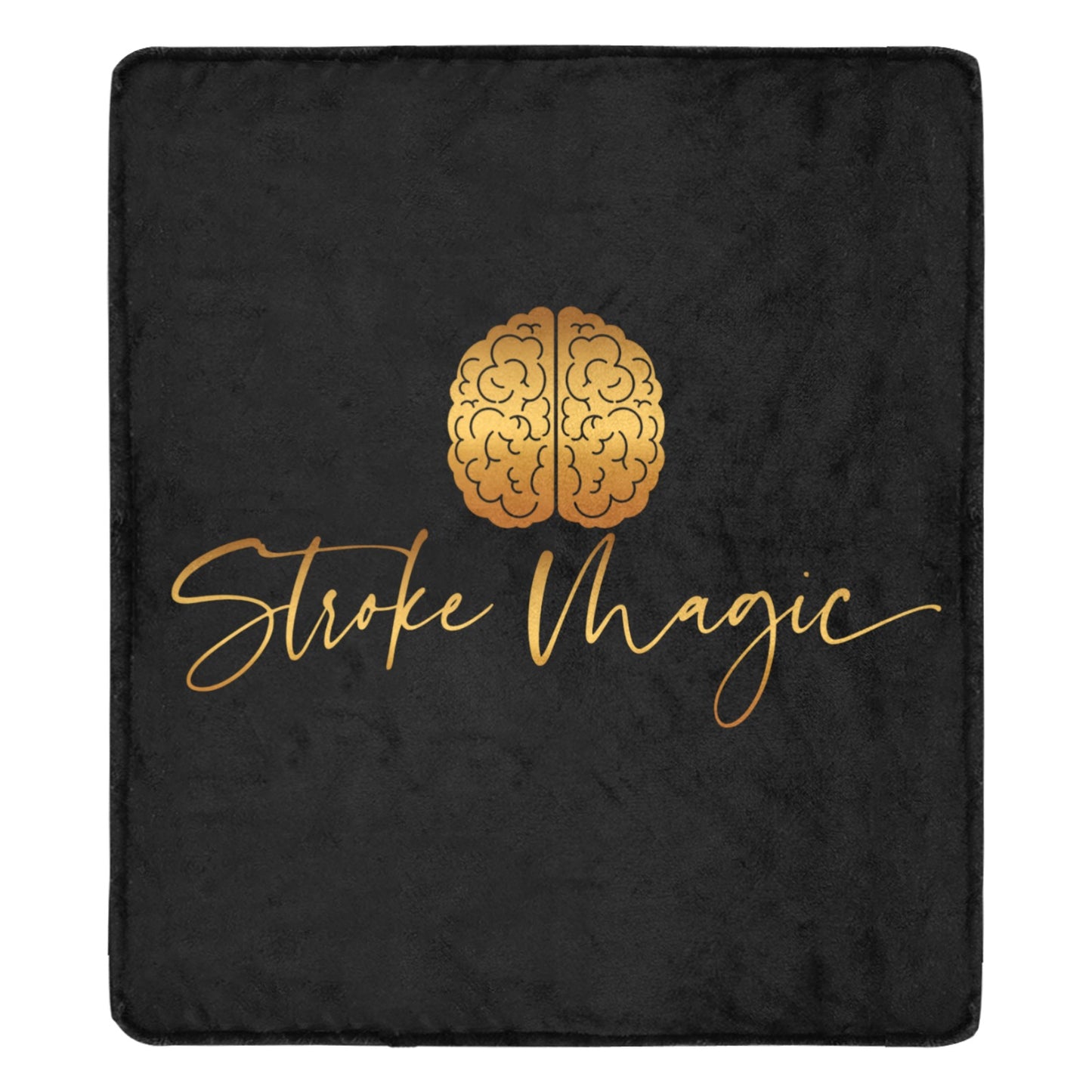 Stroke Magic Black Ultra-Soft Micro Fleece Blanket 70x80
