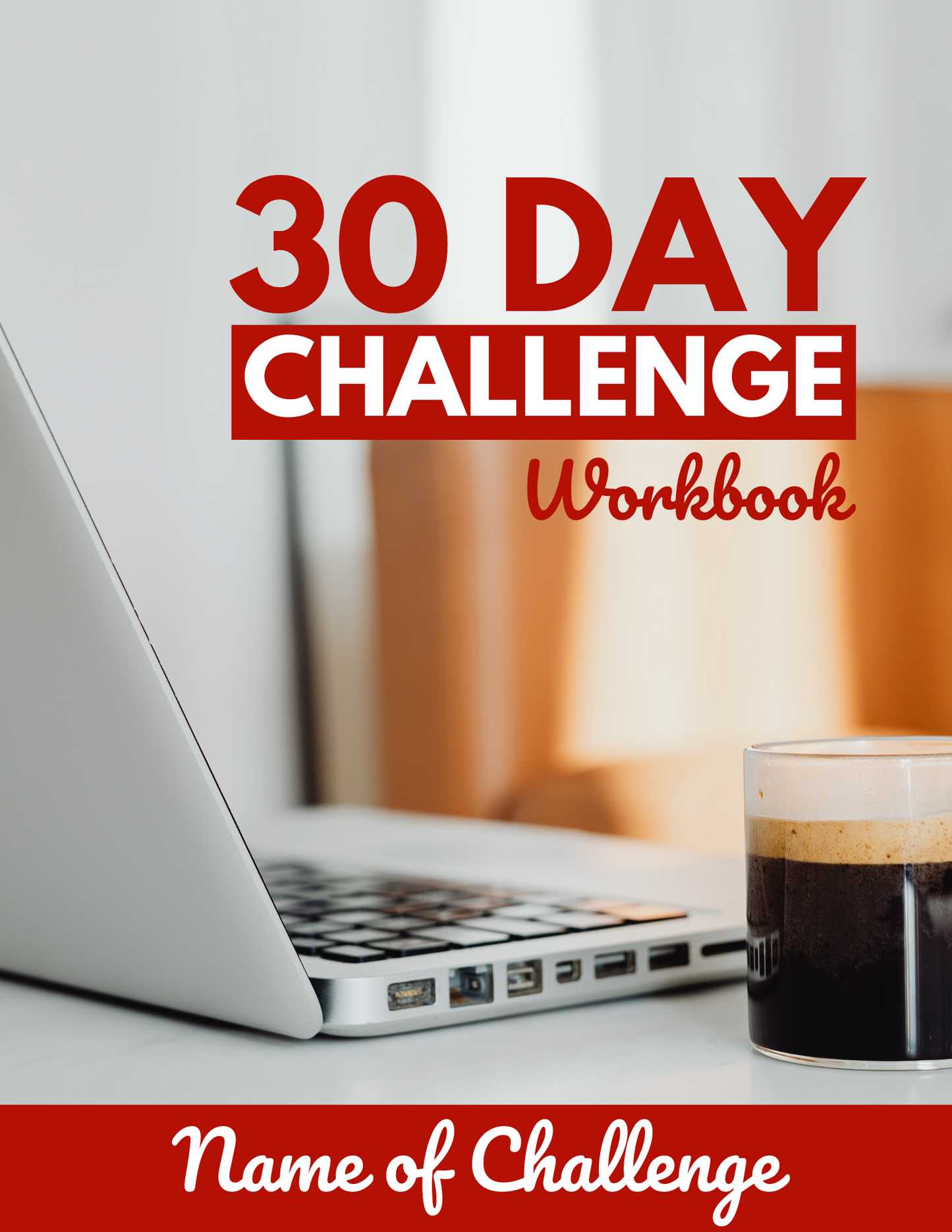 Editable 30 Day Challenge Workbook Template PLR