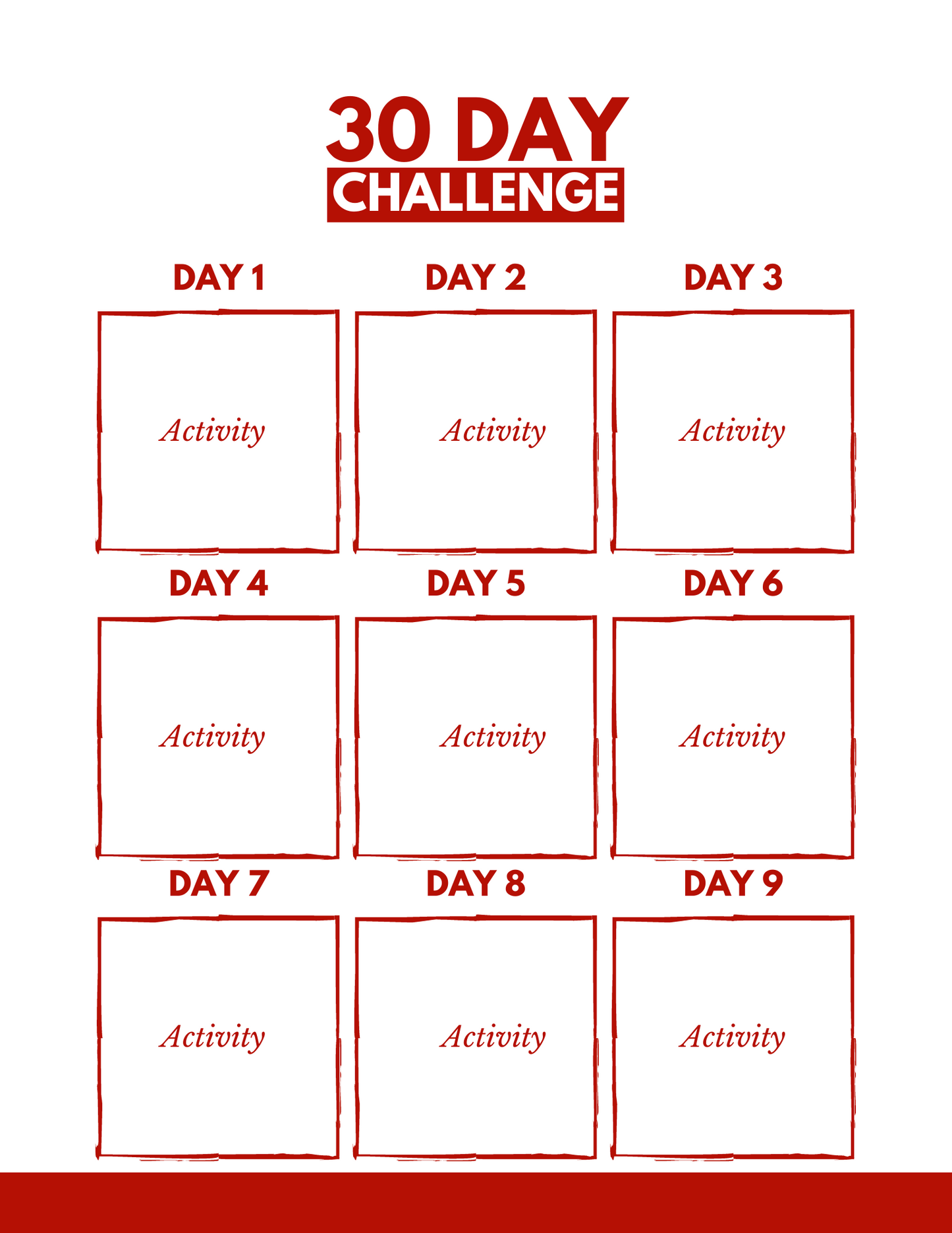 Editable 30 Day Challenge Workbook Template PLR