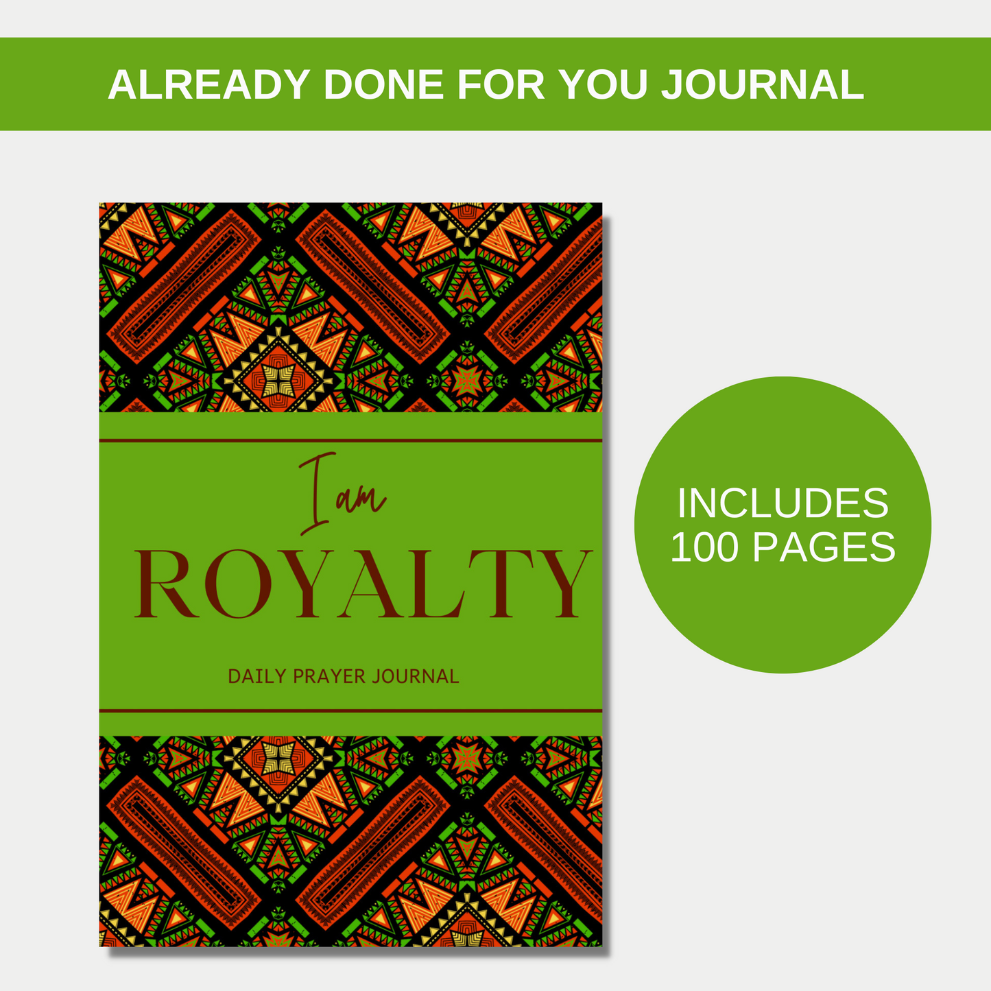 I Am Royalty Prayer Journal Notebook for KDP (Amazon)